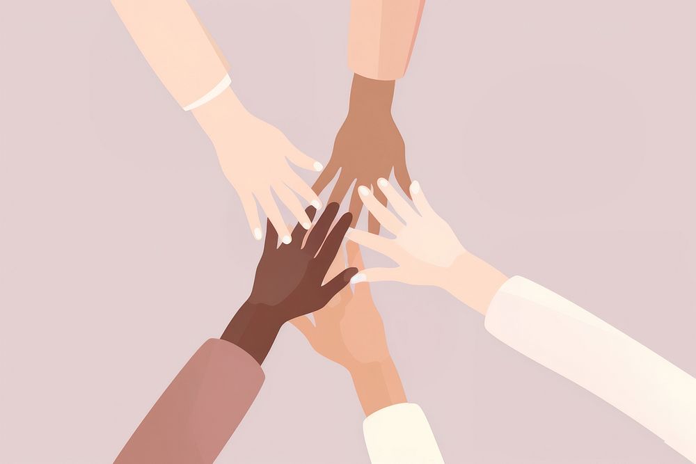 Teamwork muted pastel color illustration. AI generated image by rawpixel.