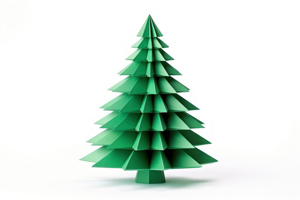 Christmas tree paper origami white | Premium Photo Illustration - rawpixel