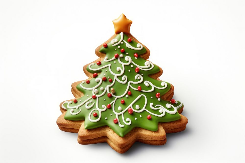 Christmas tree cookie gingerbread dessert food. AI generated Image by rawpixel.