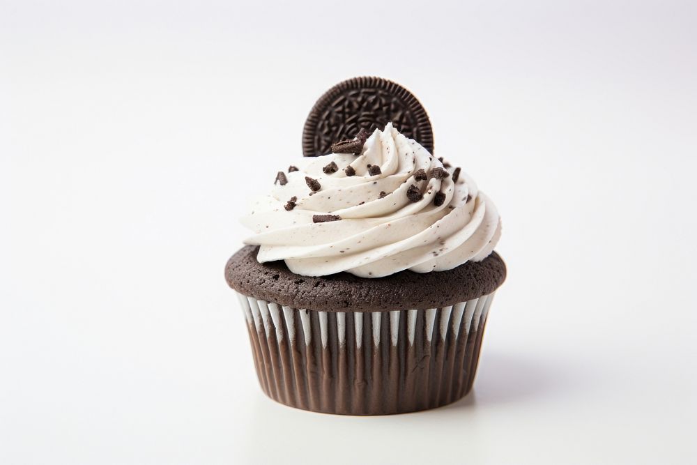 Cookies And Cream Cupcakes cupcake cream dessert. AI generated Image by rawpixel.