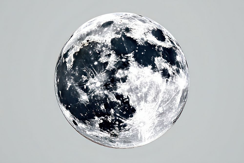 Full moon astronomy nature space. AI generated Image by rawpixel.