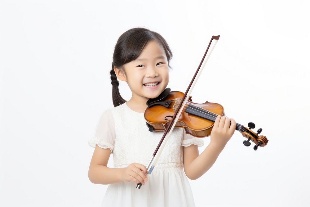 Violin musician child cute. AI generated Image by rawpixel.