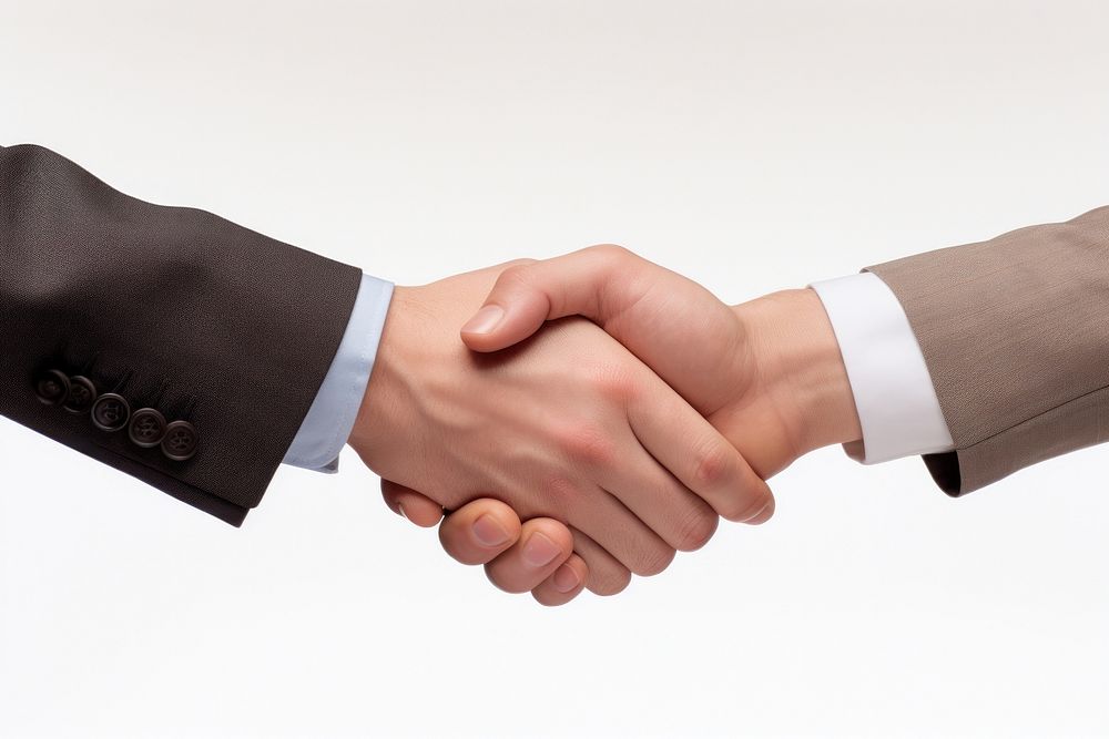 Business handshake agreement greeting contract. 