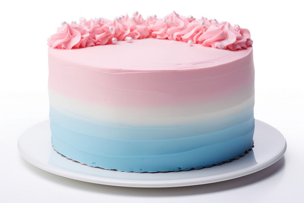 Gender reveal cake dessert icing cream. AI generated Image by rawpixel.