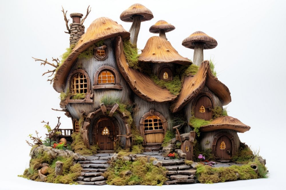 Fairy dwarfish house architecture building plant. AI generated Image by rawpixel.