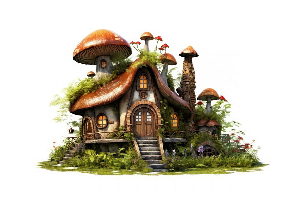 Fairy dwarfish house architecture building outdoors. AI generated Image by rawpixel.
