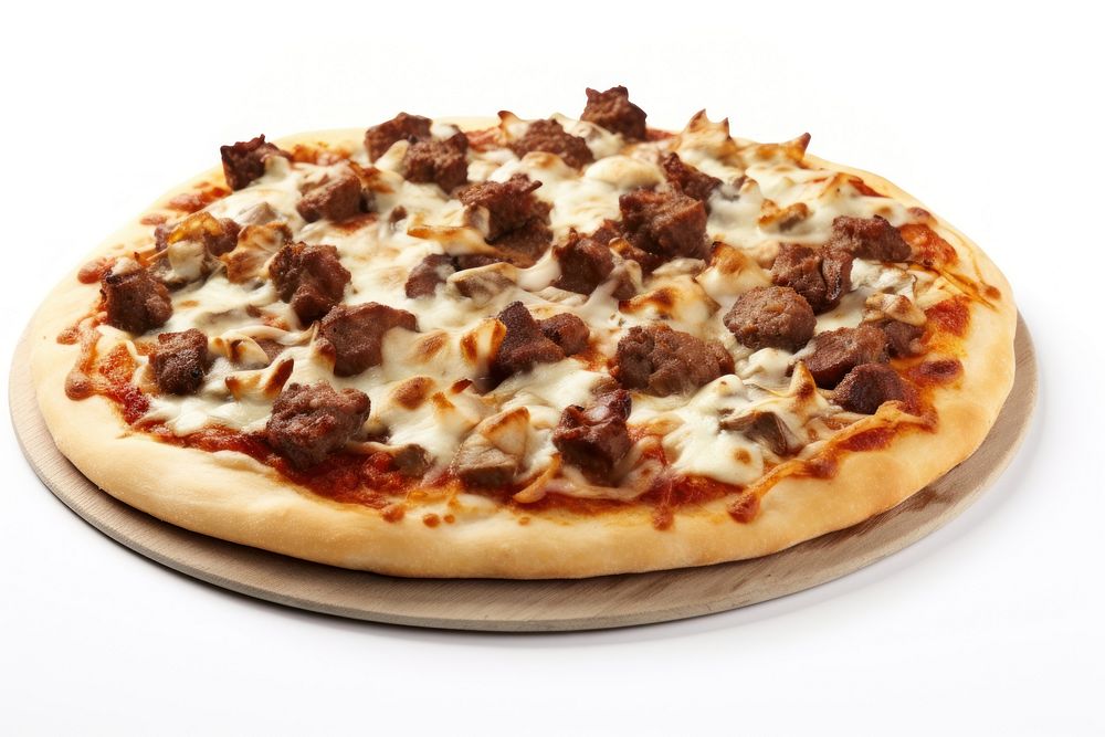 Kebab pizza food meat mozzarella. AI generated Image by rawpixel.