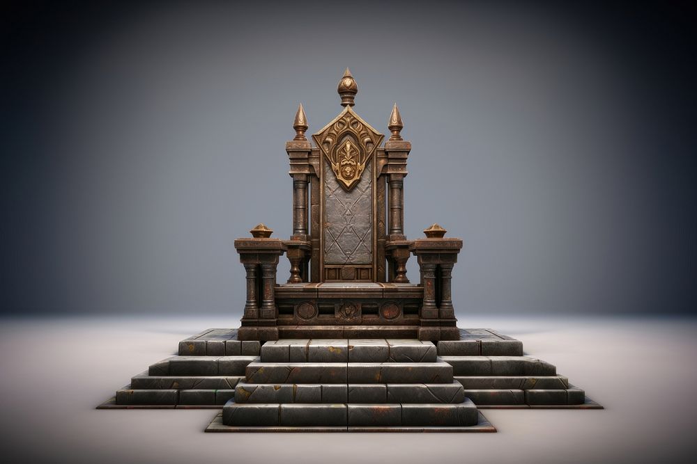 Medieval throne furniture spirituality architecture. AI generated Image by rawpixel.