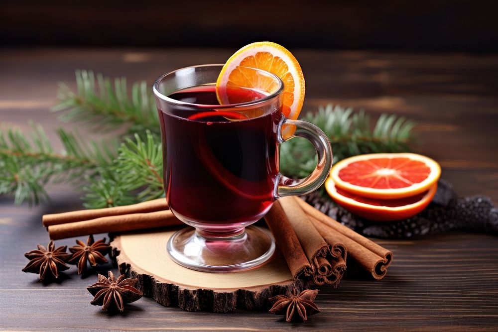 Mulled wine spice food refreshment. 