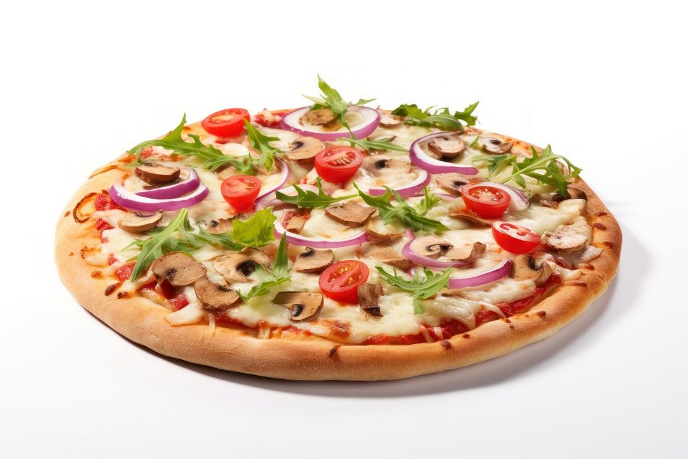 Salad pizza food mozzarella vegetable. AI generated Image by rawpixel.