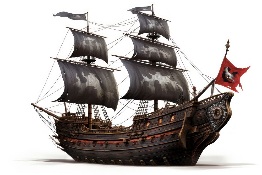 Pairate ship sailboat vehicle pirate. AI generated Image by rawpixel.