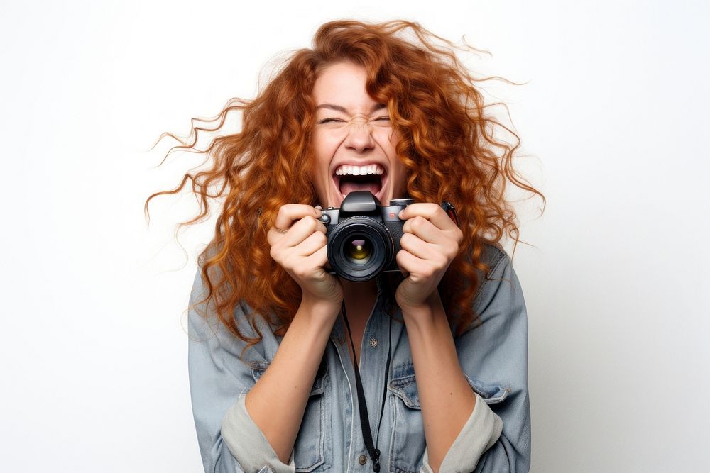 Camera photographer adult happy. AI generated Image by rawpixel.