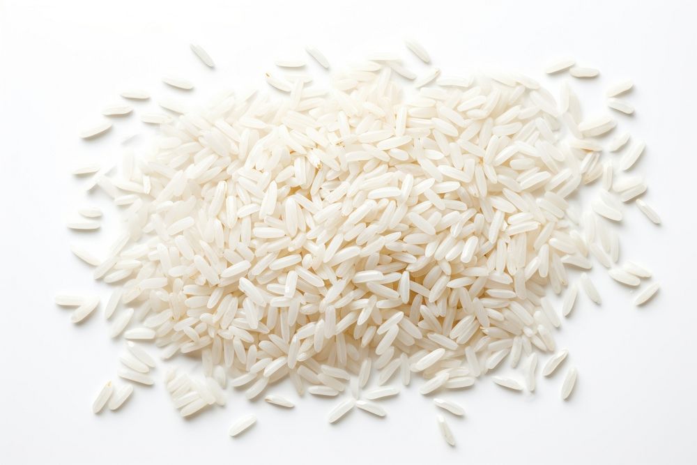 Rice white food white background. AI generated Image by rawpixel.