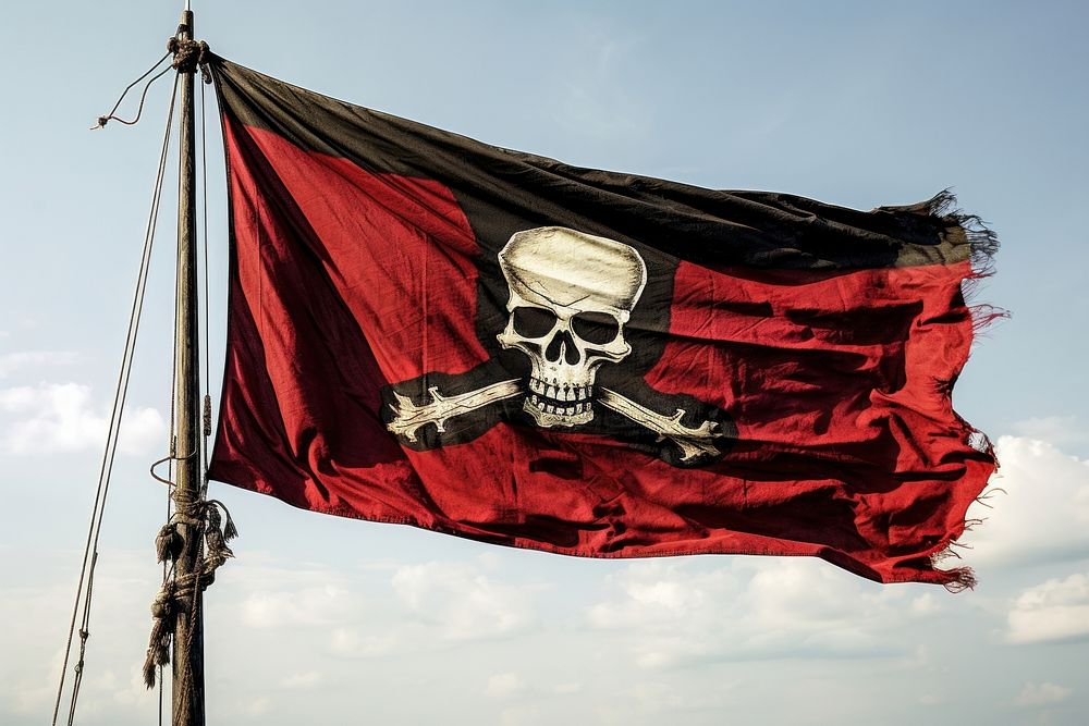 Flag pirate patriotism outdoors. AI generated Image by rawpixel.