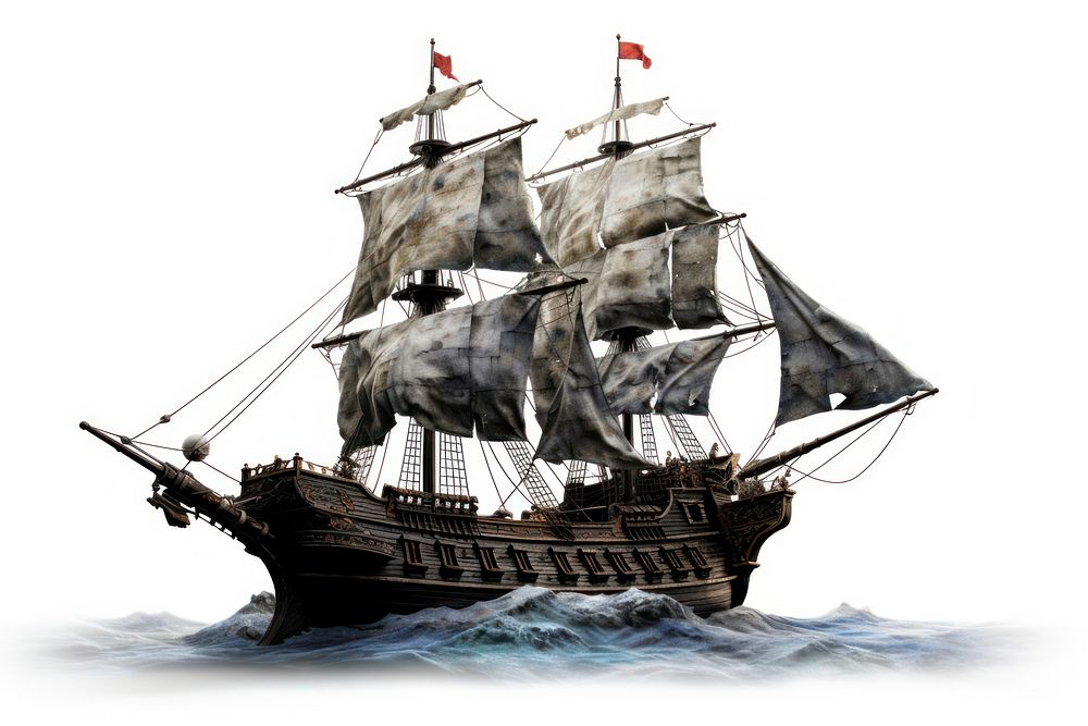 Ship sailboat vehicle flag. AI generated Image by rawpixel.