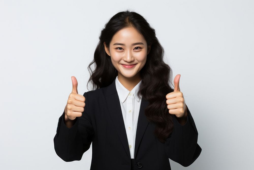 Finger smile adult woman. AI generated Image by rawpixel.