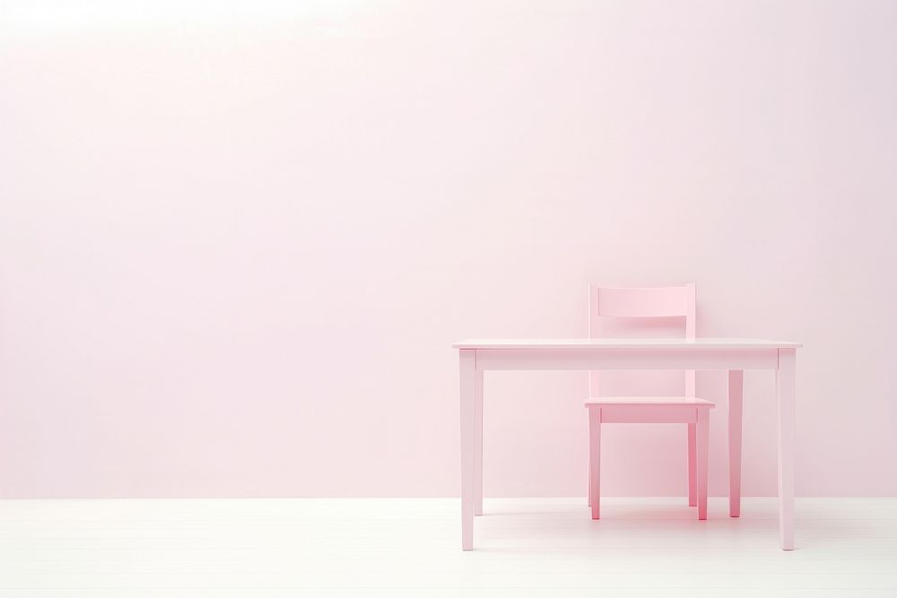 White empty table architecture furniture chair. AI generated Image by rawpixel.