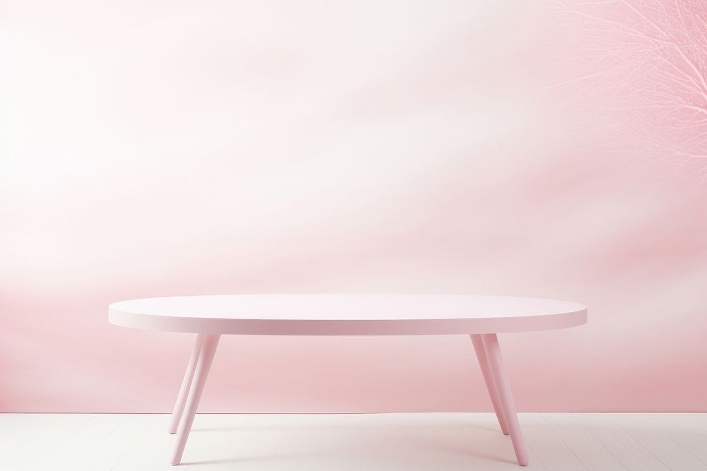 White empty table furniture pink decoration. AI generated Image by rawpixel.