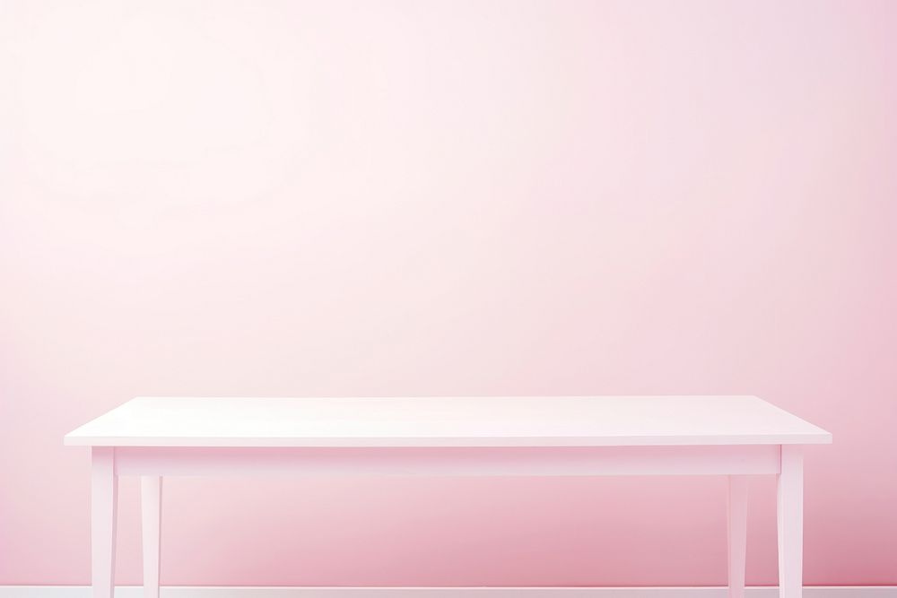 White empty table furniture pink architecture. AI generated Image by rawpixel.