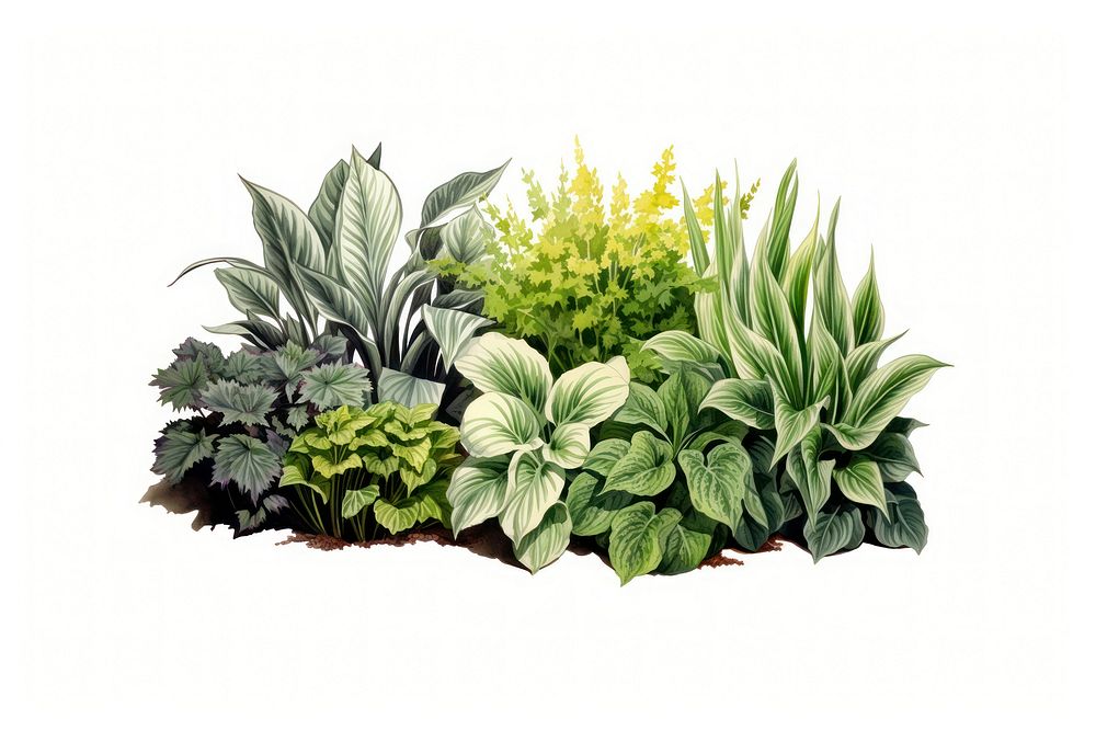 Variegated plants outdoors flower green. AI generated Image by rawpixel.