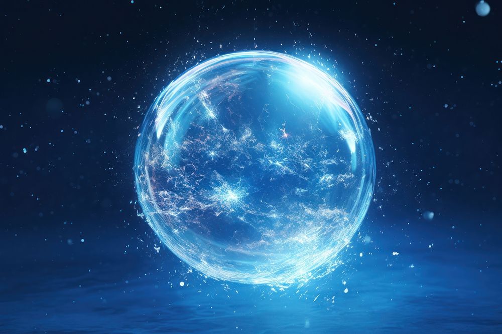 Magic glass ball astronomy universe outdoors. AI generated Image by rawpixel.