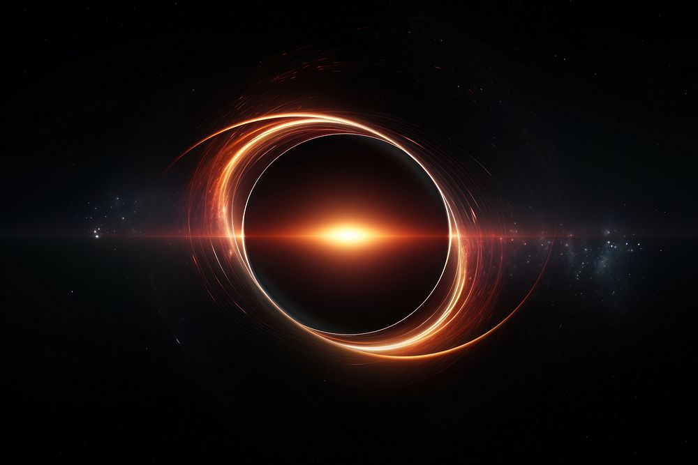Black hole light astronomy eclipse. AI generated Image by rawpixel.