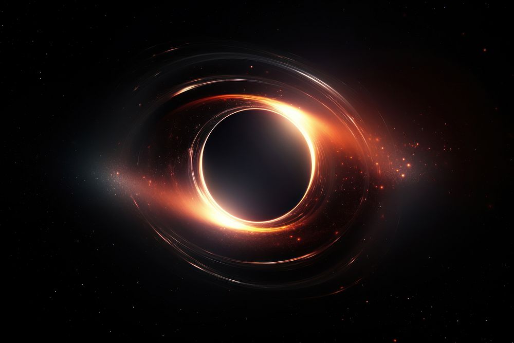 Black hole astronomy eclipse light. AI generated Image by rawpixel.