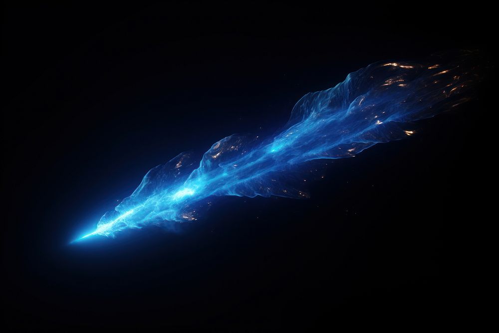 Blue light effect nature space comet. AI generated Image by rawpixel.