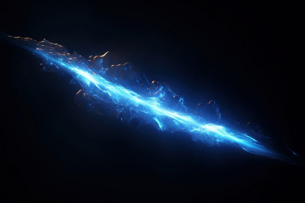 Blue light effect nature space thunderstorm. AI generated Image by rawpixel.