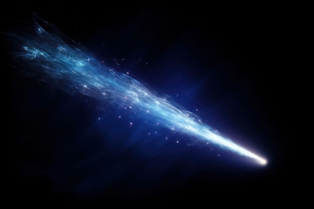 Blue light effect astronomy space comet. AI generated Image by rawpixel.