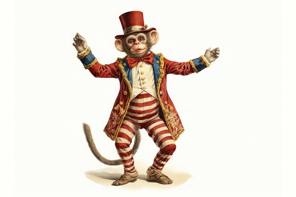 Circus figurine costume representation. 