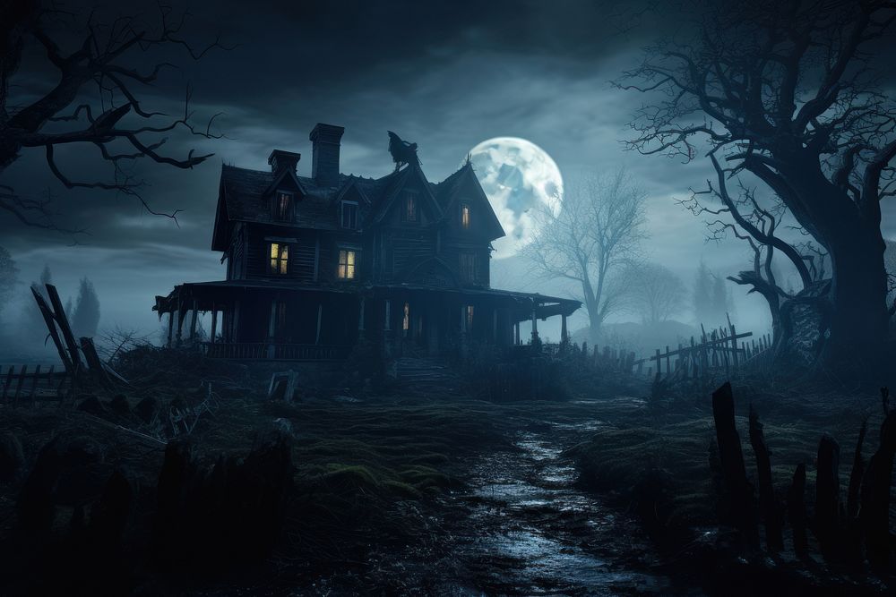 Haunted house architecture building outdoors. | Free Photo - rawpixel