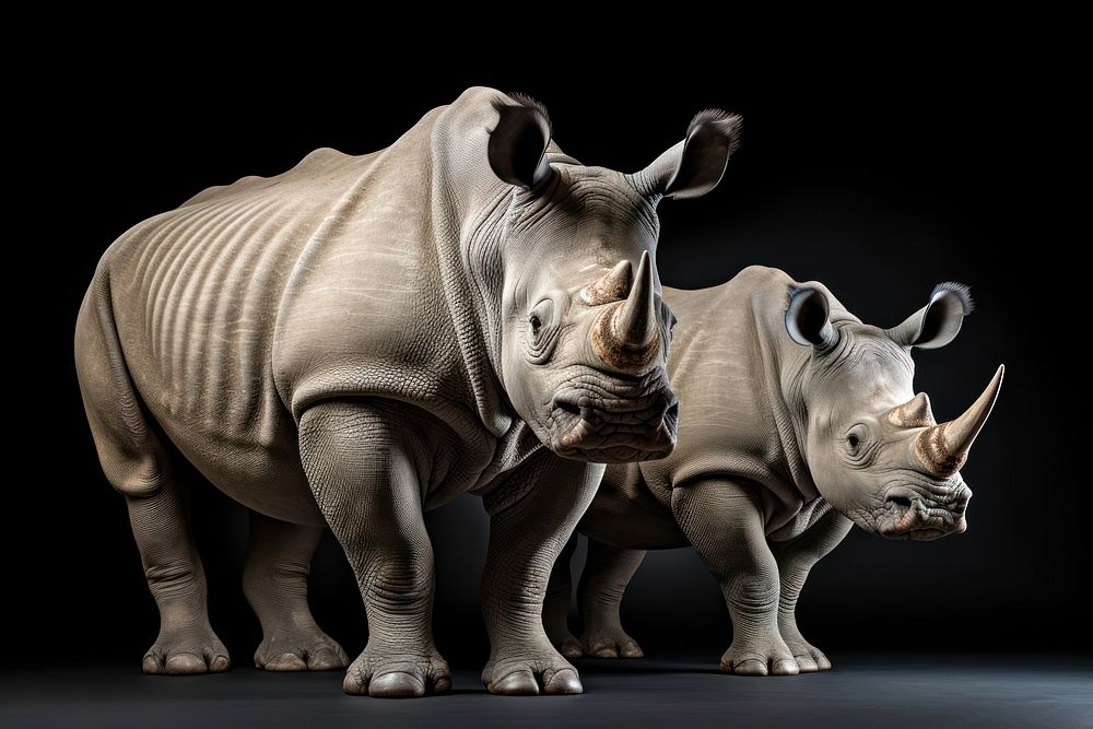 Rhinoceros rhinoceros wildlife animal. AI generated Image by rawpixel.