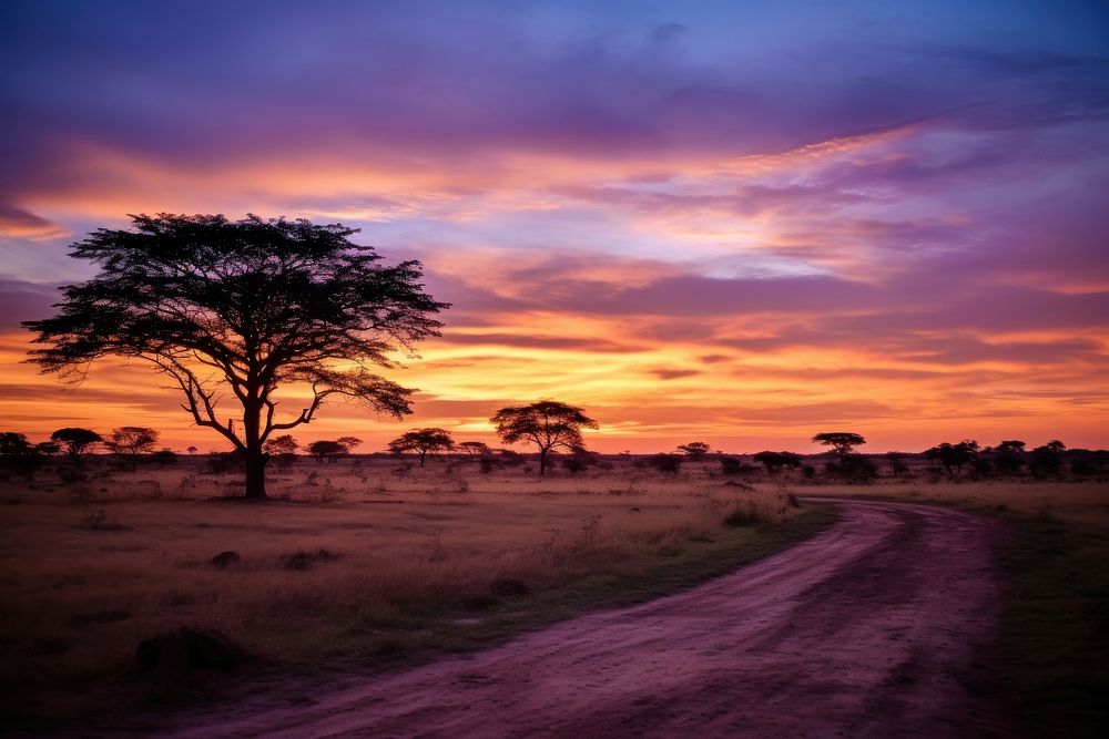 Africa landscape grassland outdoors. AI generated Image by rawpixel.