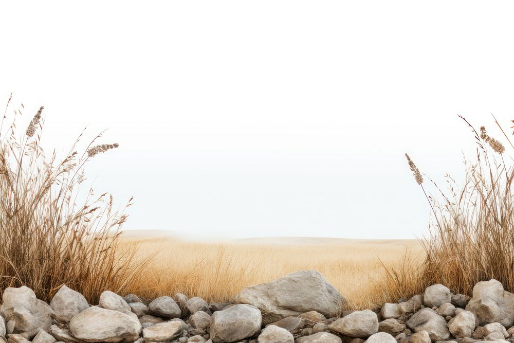 Dry grass landscape outdoors nature. AI generated Image by rawpixel.