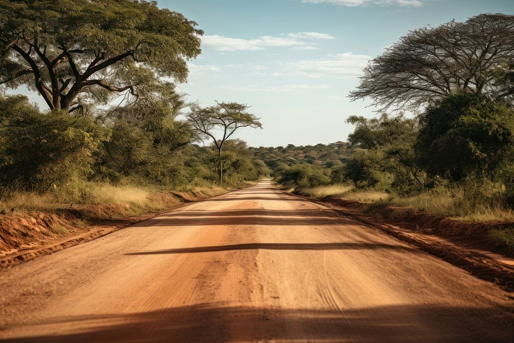 Safari road outdoors nature. AI generated Image by rawpixel.