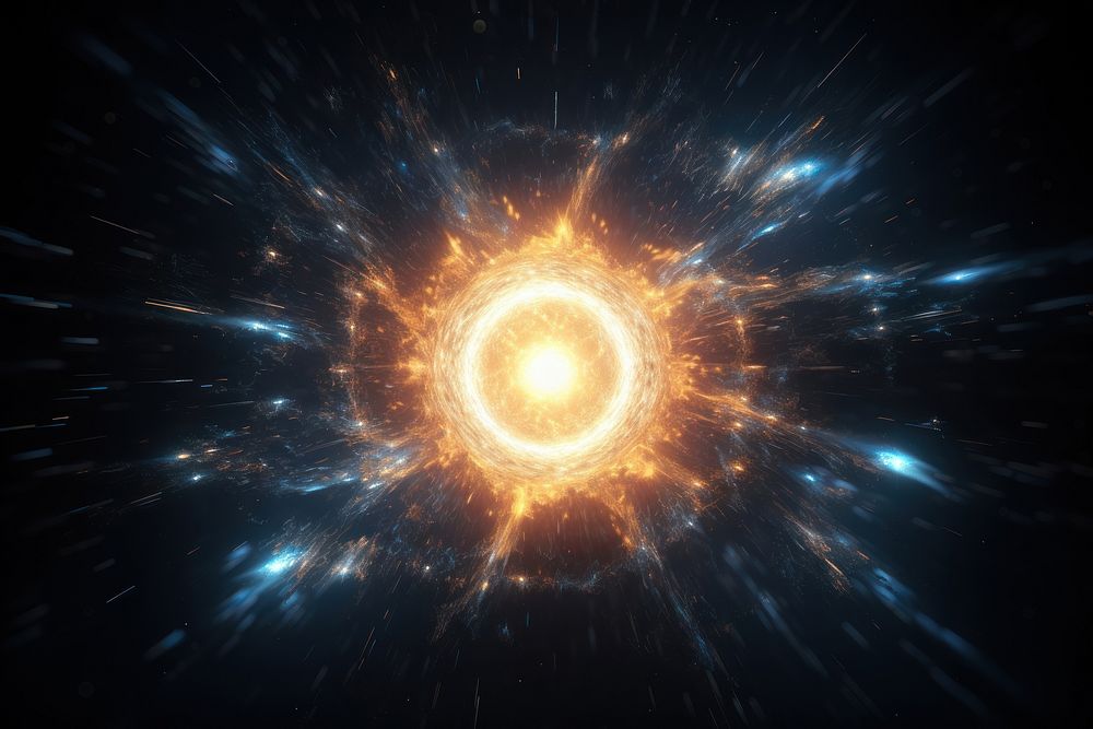 Quantum particle astronomy universe light. AI generated Image by rawpixel.