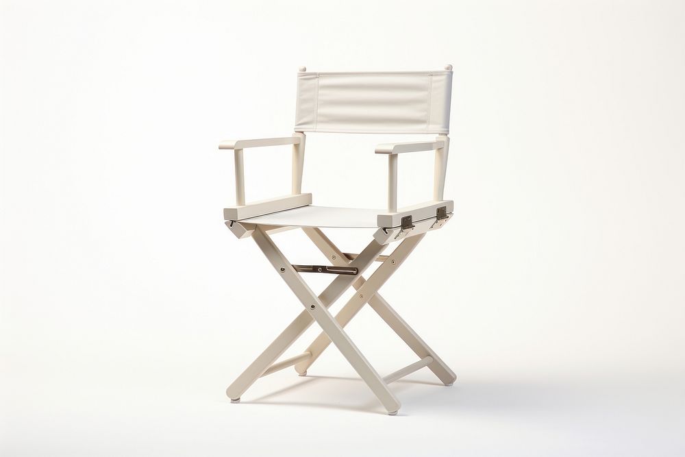 Cinema director folding chair furniture white background lifeguard. AI generated Image by rawpixel.