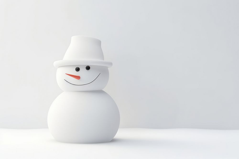 Winter snowman white anthropomorphic. AI generated Image by rawpixel.