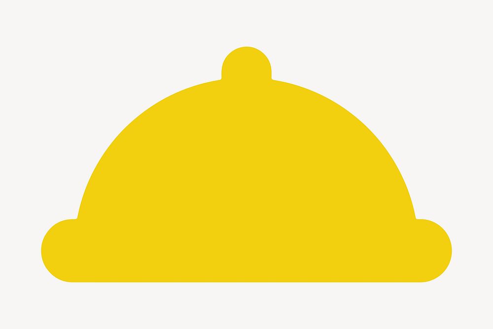 Dome food cover yellow silhouette