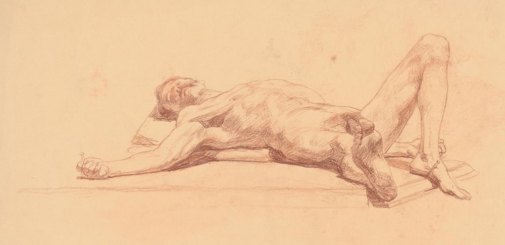 Study of a reclining man