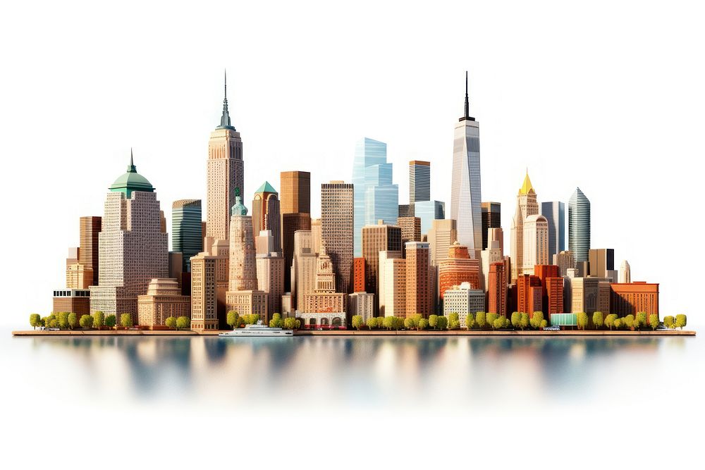 Newyork architecture metropolis skyscraper. AI generated Image by rawpixel.
