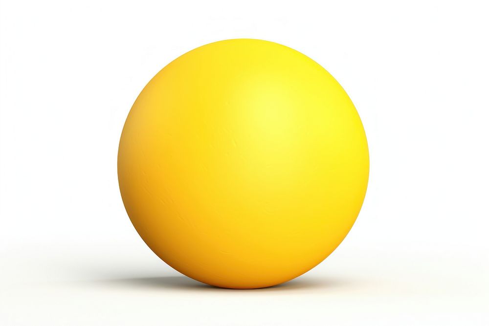 Full yellow moon sphere egg white background. AI generated Image by rawpixel.
