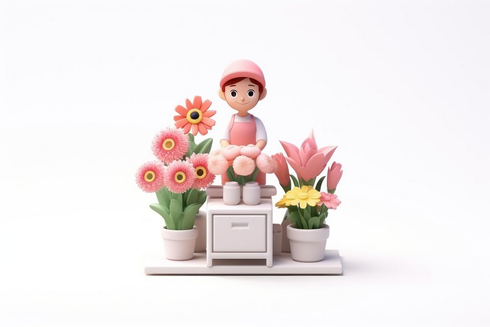 Florist figurine flower plant. AI generated Image by rawpixel.