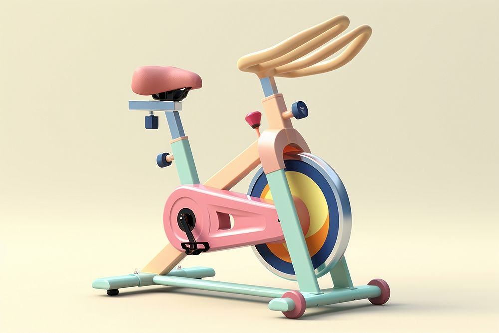 Spin bike sports gym exercising. AI generated Image by rawpixel.