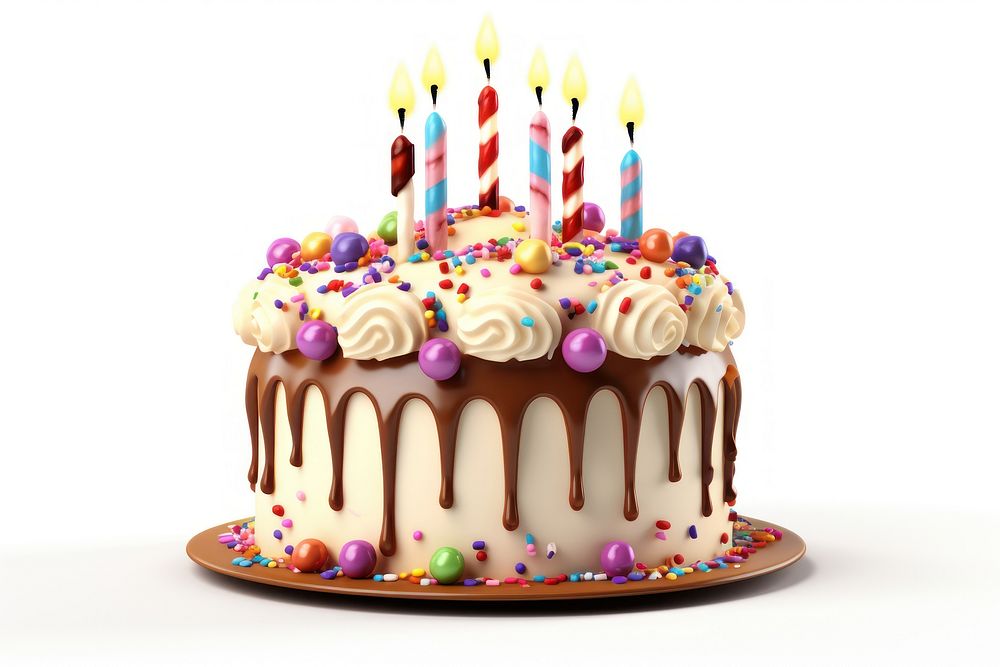 Birthday cake birthday dessert icing. AI generated Image by rawpixel.