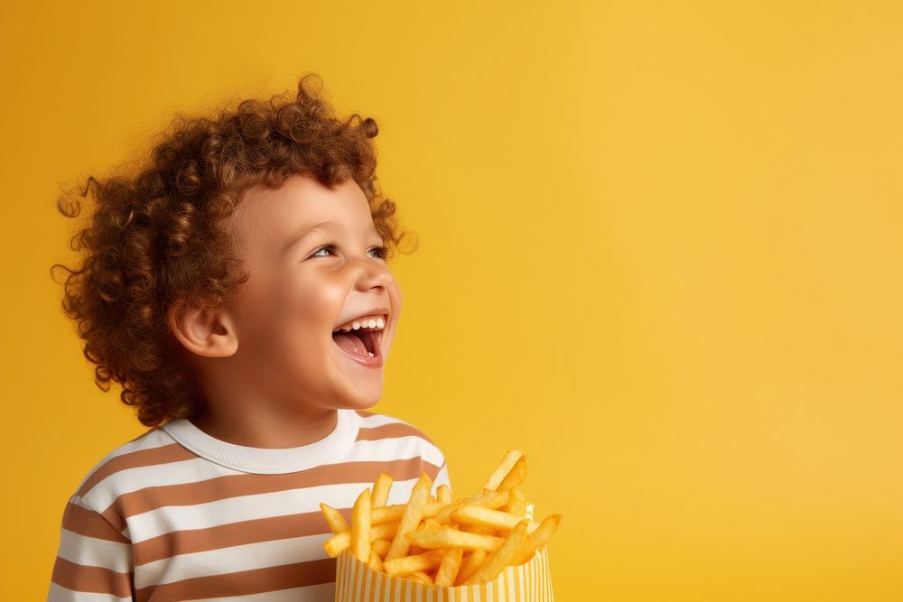 Eating happy baby food. AI generated Image by rawpixel.