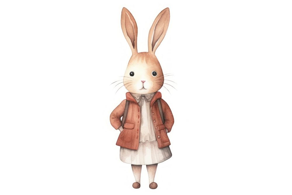 Rabbit animal standing cartoon. 