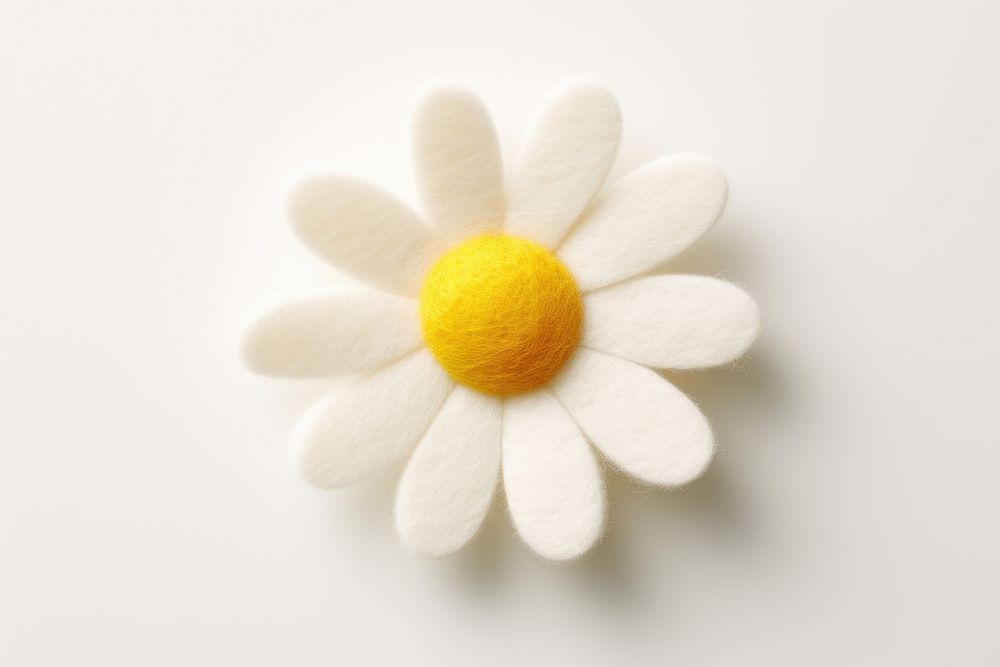 Daisy flower wool texture. AI Free Photo rawpixel