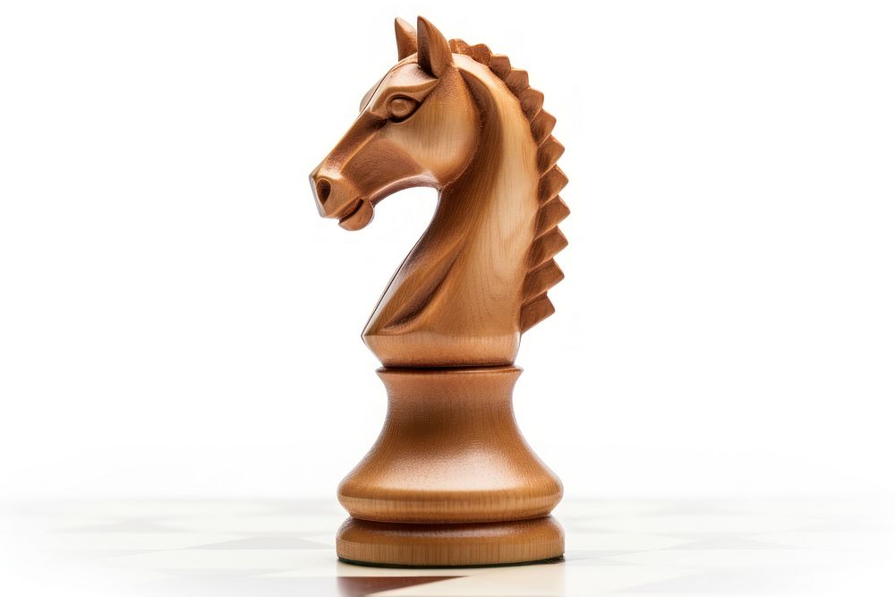 Chess horse game white background. AI generated Image by rawpixel.